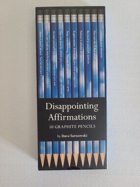 Disappointing Affirmations Pencil Set of 10 Box Opened-Pencils Not Used
